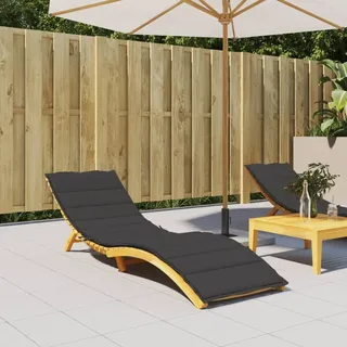 Vidaxl Lounger Kissen 200x70x3 cm Oxford Stoff schwarz - Schwarz