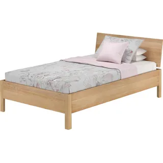 Metallfreies Einzelbett aus Buchenholz 120x200 mit wählbaren Zubehör V-60.93-12ohne Zubehör - Naturbelassen