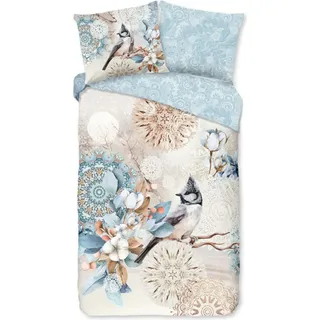 HIP Bettbezug "Mandalas und ein Vogel" - multi - (140x200/220 cm) - Baumwolle 100% Flanell - Bunt