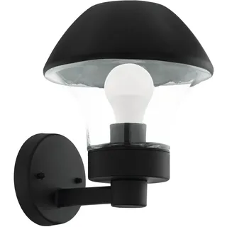 EGLO Außenleuchte Glas/Stahl 806 lm E27 IP44 schwarz/klar