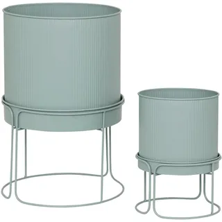 Atmosphera Createur d ́interieur Blumentopf Metall Aze Ø 30 cm 2er-Set , 28.5x26x28.5 cm , Dekoration, Blumen & Blumentöpfe, Übertöpfe