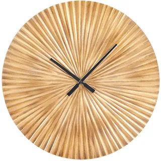 Beliani Wanduhr Aluminium messing Vaigai , Messingfarben , Metall , 59x59x3 cm , Dekoration, Uhren, Wanduhren