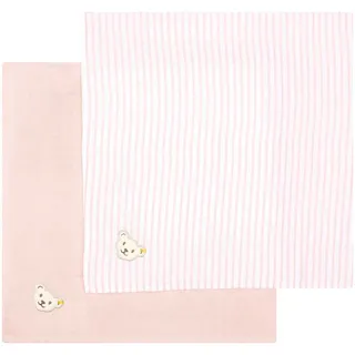 Steiff Unisex Baby set luiers Mullwindel 2er Pack GOTS, Rosa, Einheitsgröße EU
