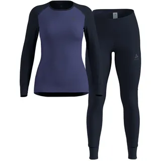 Odlo Active Warm Eco Funktionsunterwäsche-set - dark Sapphire-Skipper blue - L