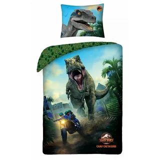 Halantex Jurassic World Bettwäsche , 140x200cm + 70x90cm, 100% Baumwolle