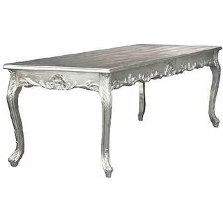 Barock Esstisch Silber 160cm - Esszimmer Tisch - Möbel Esstisch - Silber