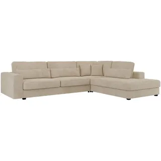 MKS Ecksofa Savona Beige Cord - rechts , Textil , L-Form,L-Form , 316x249 cm , Oeko-Tex® , Wohnzimmer, Sofas & Couches, Wohnlandschaften, Ecksofas
