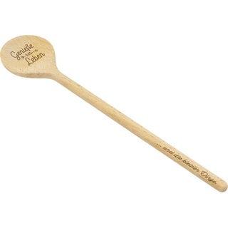 GRUSS & CO Kochlöffel Motiv "Genieße"| Holzlöffel, Kochlöffel aus Buchenholz, 28 cm, mit eingebranntem Motiv | Geschenk Küche, Kochen | 47813