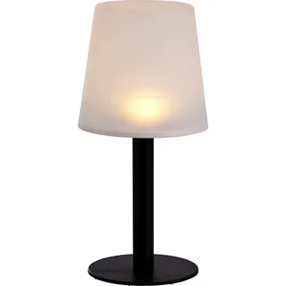 Spetebo Solar LED Tischlampe in warmweiß - ca. - 15 cm x 31 cm - weiß / schwarz