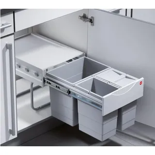 HAILO Tandem Mülleimer 40 l Grau