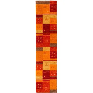 Pergamon Natur Wolle Teppich Gabbeh Esta Läufer , Orange , Textil , 70x300 cm , Teppiche und Böden, Teppiche, Teppichläufer, Läufer