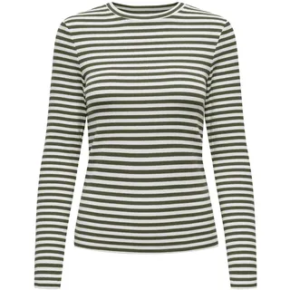 ONLY Damen Onlaida L/S Striped Top JRS Bequemes Oberteil Mit O-Ausschnitt Und Langen Ärmeln, Kalamata, X-Large