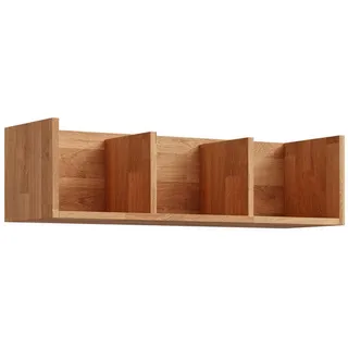 Linea Natura Wandregal , Eichefarben , Holz , Eiche , massiv , 80x22x25 cm , Beimöbel erhältlich, in verschiedenen Holzarten erhältlich , Kleinmöbel