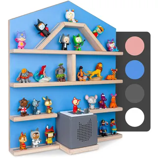 Little Moonshine Regal für Tonie Box und Tonies DAS ORIGINAL - bis zu 52 Tonies - Magnetisches Wandregal - 4 passend zur Toniebox (Blue)