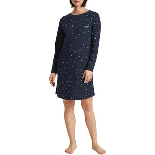 CALIDA Sweet Dreams Kurzarm-Nachthemd Damen, Länge 95cm, aus 100% Baumwolle | 95cm Länge, weich und komfortabel aus Interlock-Baumwolle mit lockerer Passform und Brusttasche