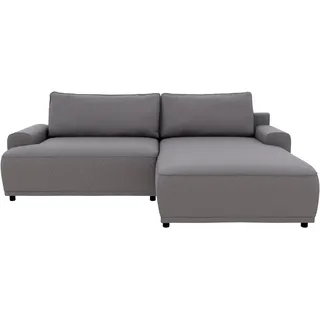 TRENDMANUFAKTUR Eckcouch Polyester 3-Sitzer Grau