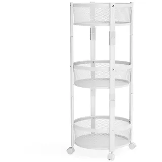 Vicco Rollwagen Falto, Weiß, 37.5 x 88 cm, mit 3 praktischen Körben, - Weiß