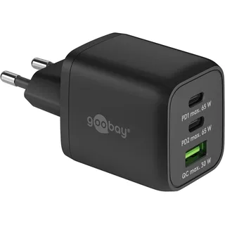 goobay Ladegerät USB-C Schnellladegerät Nano, PD, GaN, 65 Watt