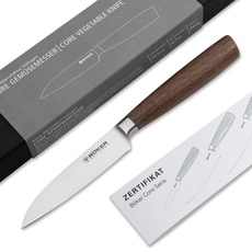 BÖKER SOLINGEN® Core Profi Gemüsemesser extrem scharf mit Holzgriff rostfrei - Premium Obstmesser mit gerader Edelstahl-Klinge 9 cm in Geschenk-Box