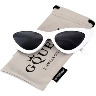 GQUEEN Vintage Katzenauge Sonnenbrille Damen Cateye Retro 90er