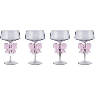 Butlers Champagnerschalen (4er-Set) Dancer 330 ml , Transparent , Glas , Gläser, Champagnergläser & Sektgläser