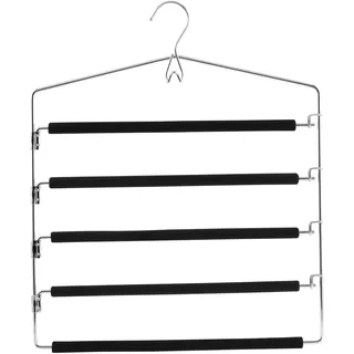Zeller Mehrfach-Hosenbügel Metall Schwarz 1 St.