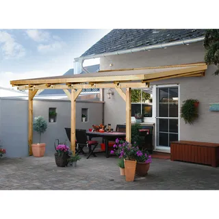 Weka Terrassenüberdachung 257 x 267 cm braun