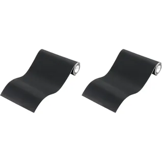 Vinabo Kunstleder, selbstklebend, für Polstermöbel und Autositz, 40 x 150 cm, Leder, PU-Kleber, Stoffaufkleber, Schwarz (Packung mit 2)