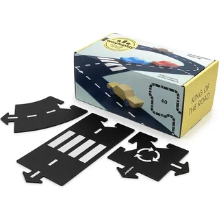 waytoplay King of the Road, Spielfahrzeugspur, Schwarz - Schwarz