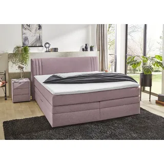 Jockenhöfer Gruppe Boxspringbett Amira, mit Bettkasten und Topper, rosa