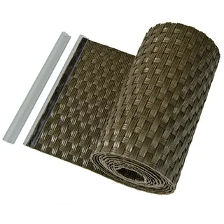 Sichtschutz Sichtschutzstreifen Rattan Zaunblende HaGa hellbraun 255cmx19cm