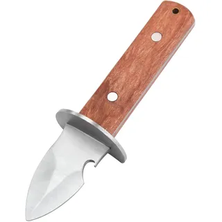 MILLION SOURCE Professionelles Austernmesser mit Flaschenöffner – Rostfreier Edelstahl, Rutschfester Griff für Austern, Muscheln & Bierflaschen