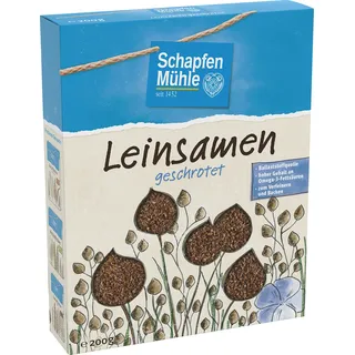 Schapfen Mühle Leinsamen geschrotet, 200 g Packung