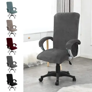 YushengTai Samt Bürostuhl Bezug, Stuhlhussen mit Armlehne, Sitzbezug Bürostuhl, Hohe Lehne Sitzbezug, Gaming Stuhl Bezug, Hussen für Stühle mit Armlehnen, Abnehmbare, Elastische