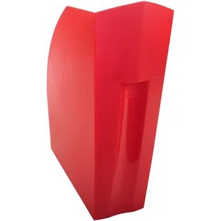 Exacompta 18024D Premium Stehsammler The Magazine für DIN A4 aus stabilem Kunststoff, ideal für die Ablage Ihre Dokumente Zeitschriftensammler Ringordner Aktenordner Chromaline karminrot transluzent