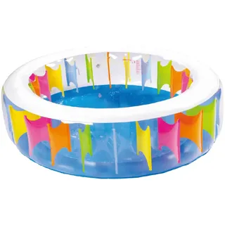 Jilong Rainbow Pool Ø 190 x 50 cm Kinderpool Planschbecken Schwimmbecken Kinder Schwimmbad für Garten und Terasse