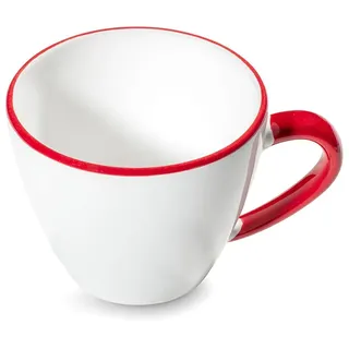 Gmundner Keramik Rubinroter Rand Kaffeetasse Gourmet 0,2 ltr. - Rot