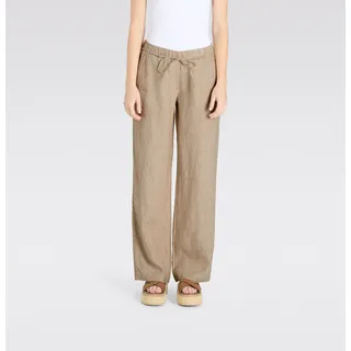 MAC JEANS - CHIARA BELT, Pure linen - Braun