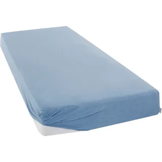 OTTO home Spannbettlaken Baumwolle-Jersey 90 x 200 - 140 x 200 - 180 x 200 cm blau