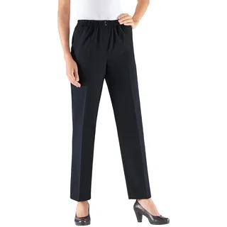 Schlupfhose COME ON, Damen, Gr. 21, Kurzgrößen, blau (marine), 53% Polyester, 43% Schurwolle, 4% Elasthan, meliert, unifarben, lang, Hosen Schlupfhose