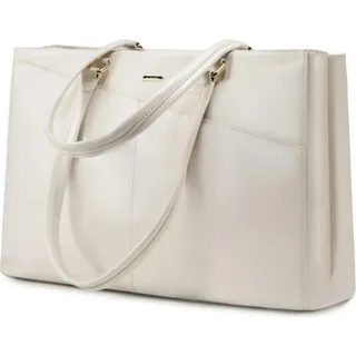 Laptoptasche Damen 15,6 Zoll Handtasche Lehrertasche Beige - Beige