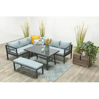 Garden Impressions BLAKES Alu Ecklounge Gartenmöbel Sitzgruppe links schwarz