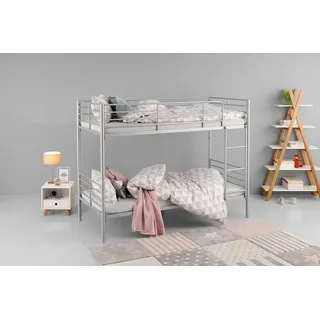 OTTO home Etagenbett Hayo 97 x 208 cm Metall silber