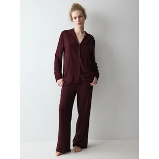 Triumph Schlafanzug "Amourette Jacquard PW" 2 elegant und weich, claret