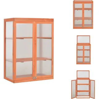 vidaXL Gewächshaus-Schrank Holz 75x47x109 cm - Gewächshäuser - Braun