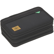 Bild Federmäppchen befüllt 20-teilig/ School Triple Pencil Case Unique black