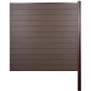 Mendler Windschutz 188 x 182 cm Braun Aluminium