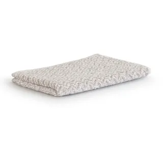 Möve Brooklyn Fischgrat Gästetuch 50 x 30 cm aus 85% Baumwolle / 10% Viskose / 5% Leinen, Nature/Cashmere