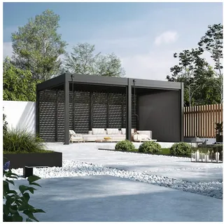 Weide Pergola-Rollo 4 x 2,36 m inkl. Seitenteile Grau