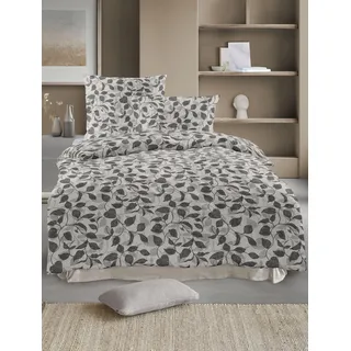 IRISETTE Koala-HK 8588 Blätter Grau 135 x 200 cm + 80 x 80 cm